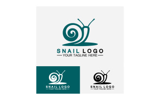 Snail animal slow logo icon vector template v15