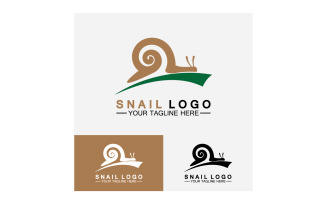 Snail animal slow logo icon vector template v16