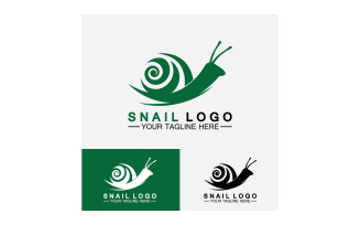 Snail animal slow logo icon vector template v17