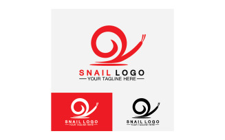 Snail animal slow logo icon vector template v19