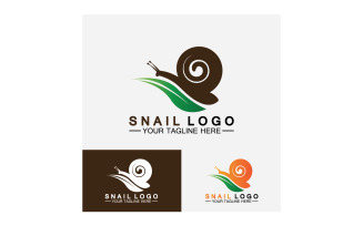 Snail animal slow logo icon vector template v1