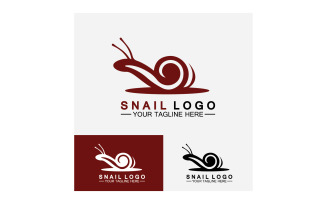 Snail animal slow logo icon vector template v22