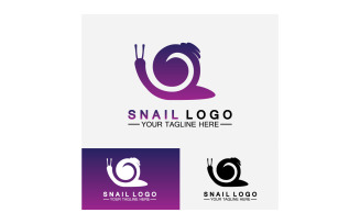 Snail animal slow logo icon vector template v23
