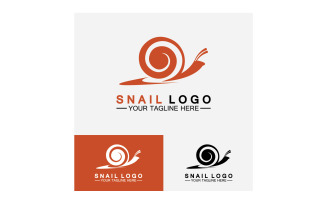 Snail animal slow logo icon vector template v25