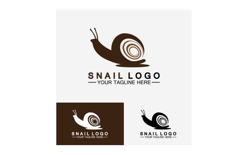 Snail animal slow logo icon vector template v28 Logo Template