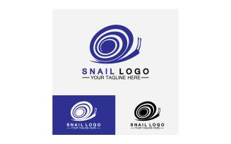 Snail animal slow logo icon vector template v29