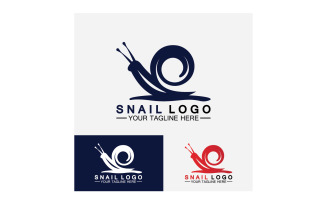 Snail animal slow logo icon vector template v2
