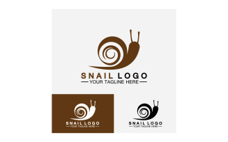 Snail animal slow logo icon vector template v3