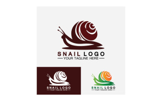 Snail animal slow logo icon vector template v4
