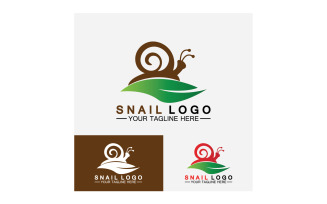 Snail animal slow logo icon vector template v5
