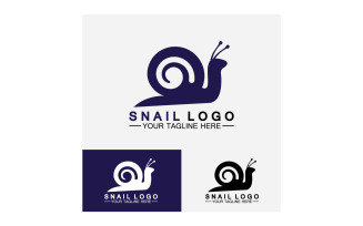 Snail animal slow logo icon vector template v9