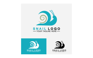 Snail animal slow logo icon vector template v30
