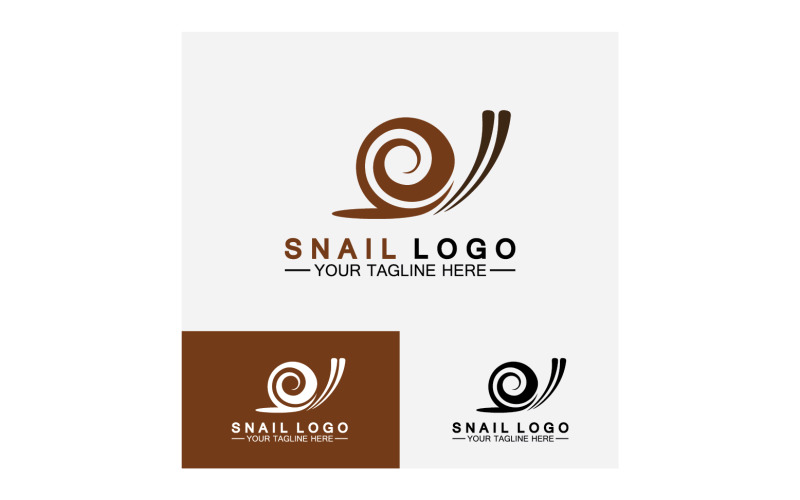 Snail animal slow logo icon vector template v33 Logo Template