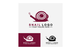 Snail animal slow logo icon vector template v35