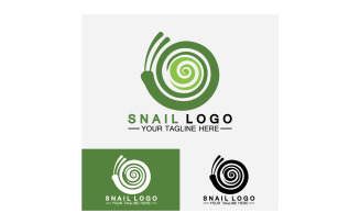 Snail animal slow logo icon vector template v49