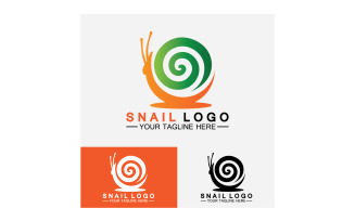 Snail animal slow logo icon vector template v50