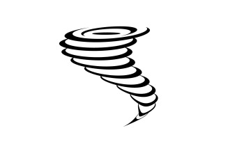 Tornado vortex icon logo vector v29