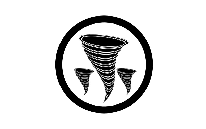 Tornado vortex icon logo vector v44 Logo Template