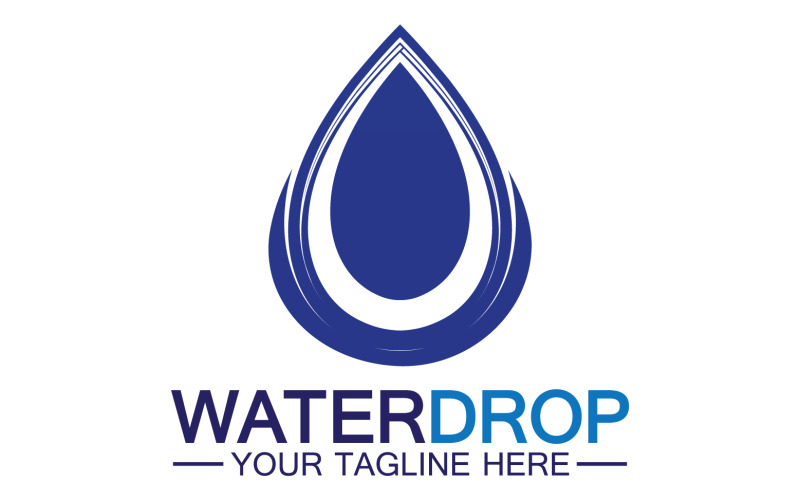 Waterdrop blue water nature aqua logo icon v11 Logo Template