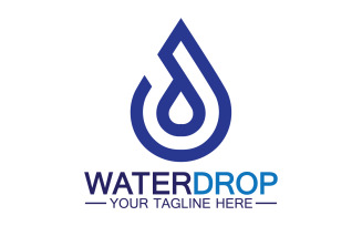 Waterdrop blue water nature aqua logo icon v13