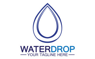 Waterdrop blue water nature aqua logo icon v15