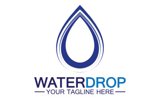 Waterdrop blue water nature aqua logo icon v16