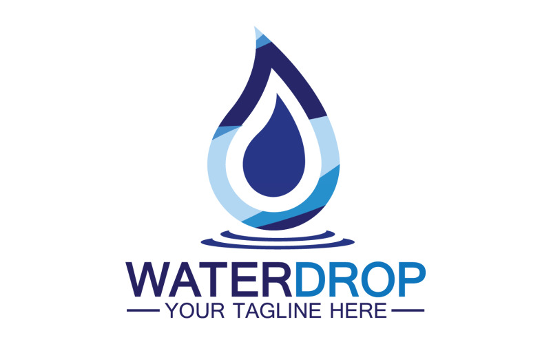 Waterdrop blue water nature aqua logo icon v17 Logo Template