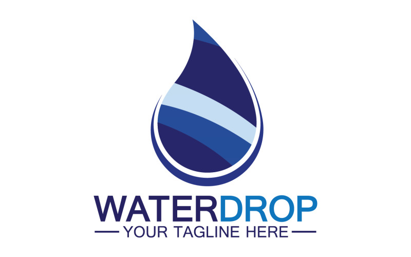 Waterdrop blue water nature aqua logo icon v20 Logo Template