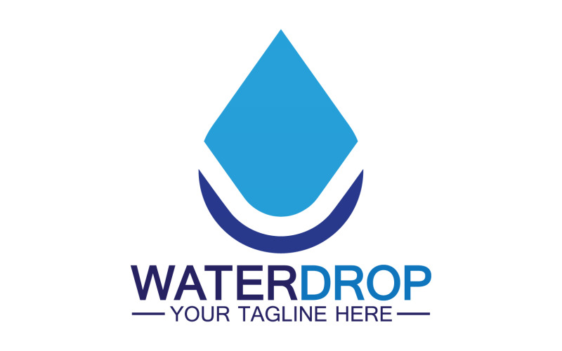 Waterdrop blue water nature aqua logo icon v2 Logo Template