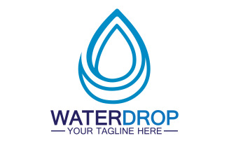 Waterdrop blue water nature aqua logo icon v30