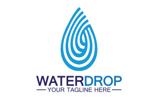 Waterdrop blue water nature aqua logo icon v39