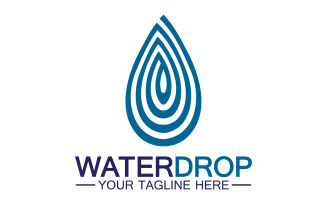 Waterdrop blue water nature aqua logo icon v40