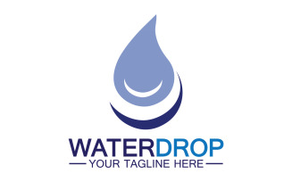 Waterdrop blue water nature aqua logo icon v41