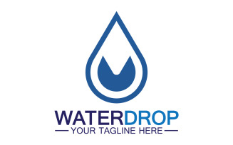 Waterdrop blue water nature aqua logo icon v43