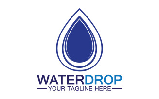 Waterdrop blue water nature aqua logo icon v5