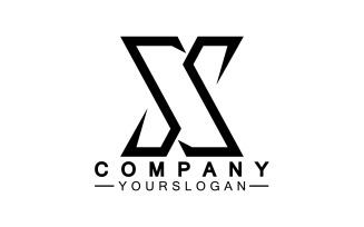 X initial name logo company vector v10