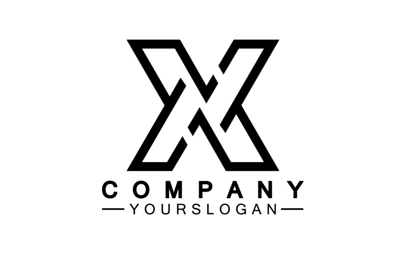 X initial name logo company vector v12 Logo Template