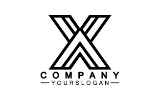 X initial name logo company vector v14