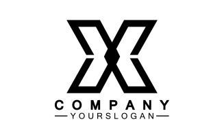 X initial name logo company vector v17