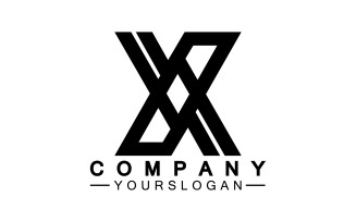 X initial name logo company vector v18