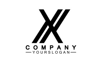 X initial name logo company vector v20