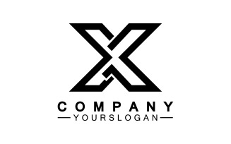X initial name logo company vector v21
