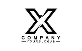 X initial name logo company vector v22
