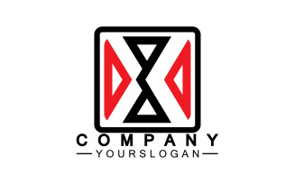 X initial name logo company vector v24