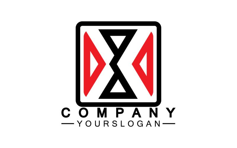 X initial name logo company vector v24 Logo Template