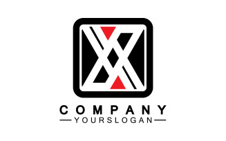 X initial name logo company vector v25