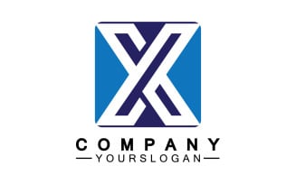 X initial name logo company vector v26