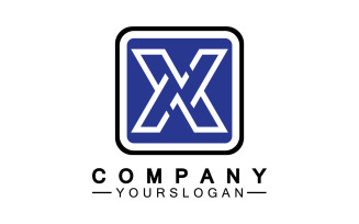 X initial name logo company vector v27
