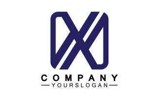 X initial name logo company vector v28