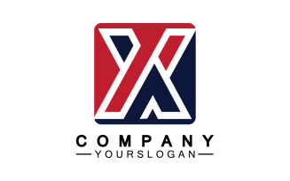 X initial name logo company vector v29